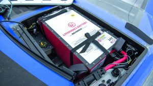 Lithium-ion battery bank on a yacht