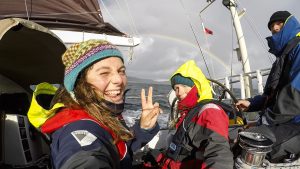 Sea gypsies Jasmine, Joanna and Greg Clegg have been full time liveaboard for the past year, exploring the UK on their Koopmans 39, Free Spirit. Credit: Jasmine Clegg and Joanna Clegg
