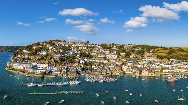 An aeral view of Salcombe - worth visiting when south west sailing