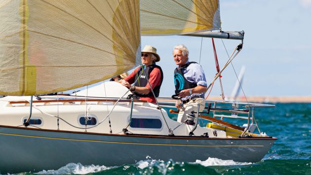 Jeremy Rogers sailing a boat