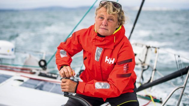 Pip Hare wearing
Helly Hansen wet
weather gear