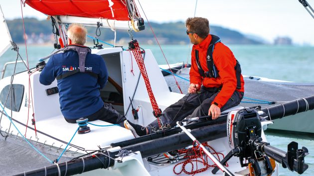 sailing upwind in a catamaran