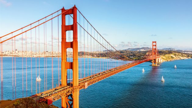 Image of the Golden Gate Bridge with clear skies