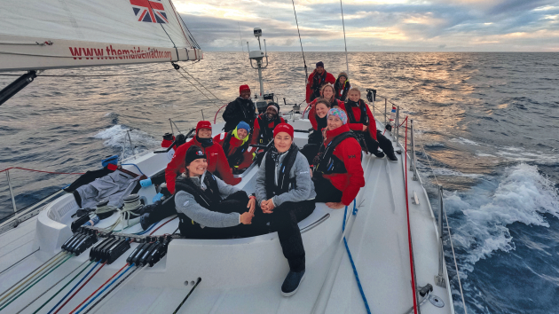 One of the weekly ‘Sunday Funday’ meetings aboard Maiden