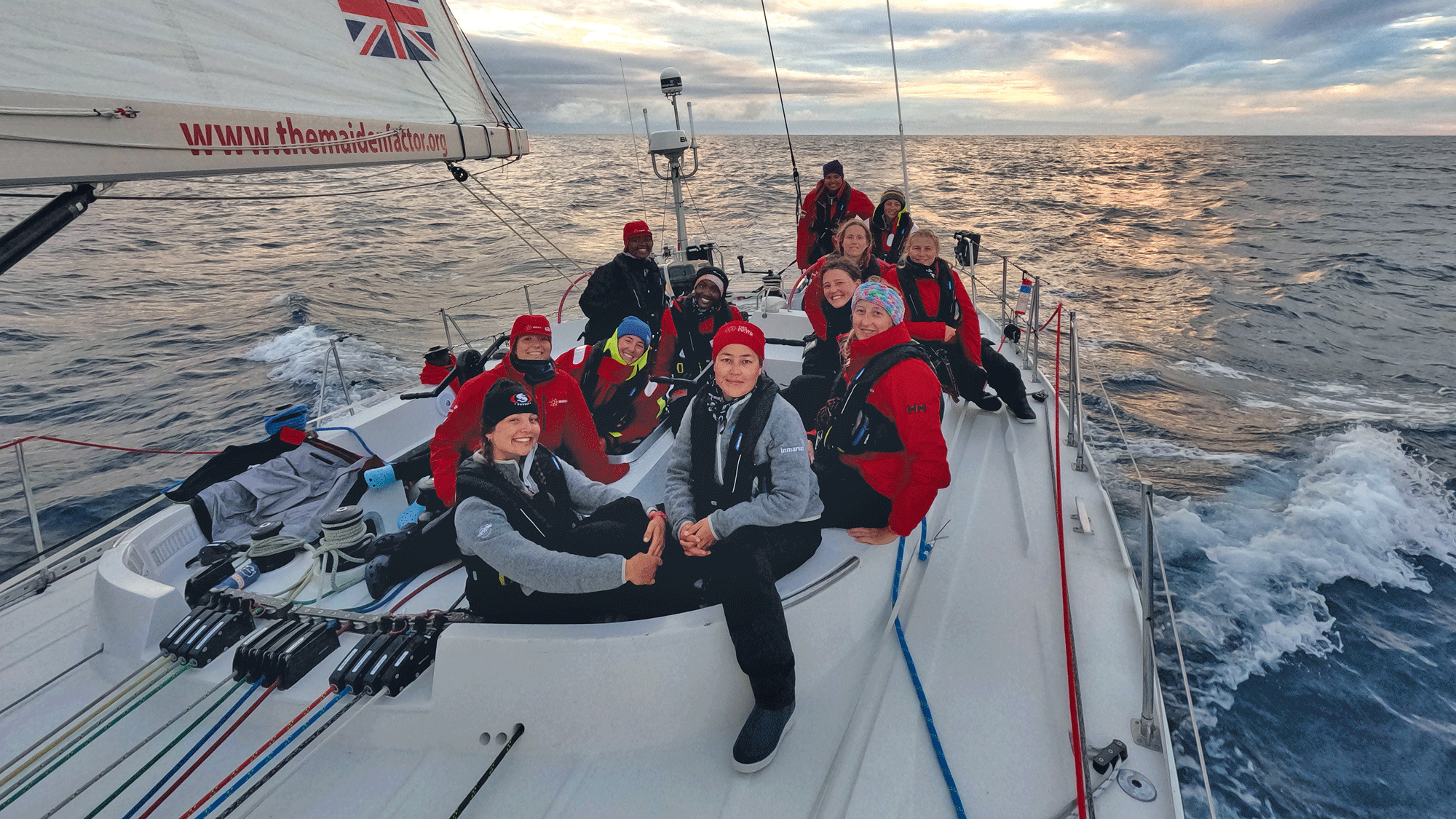 One of the weekly ‘Sunday Funday’ meetings aboard Maiden