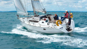 The Jeanneau Sun Light 30 on water