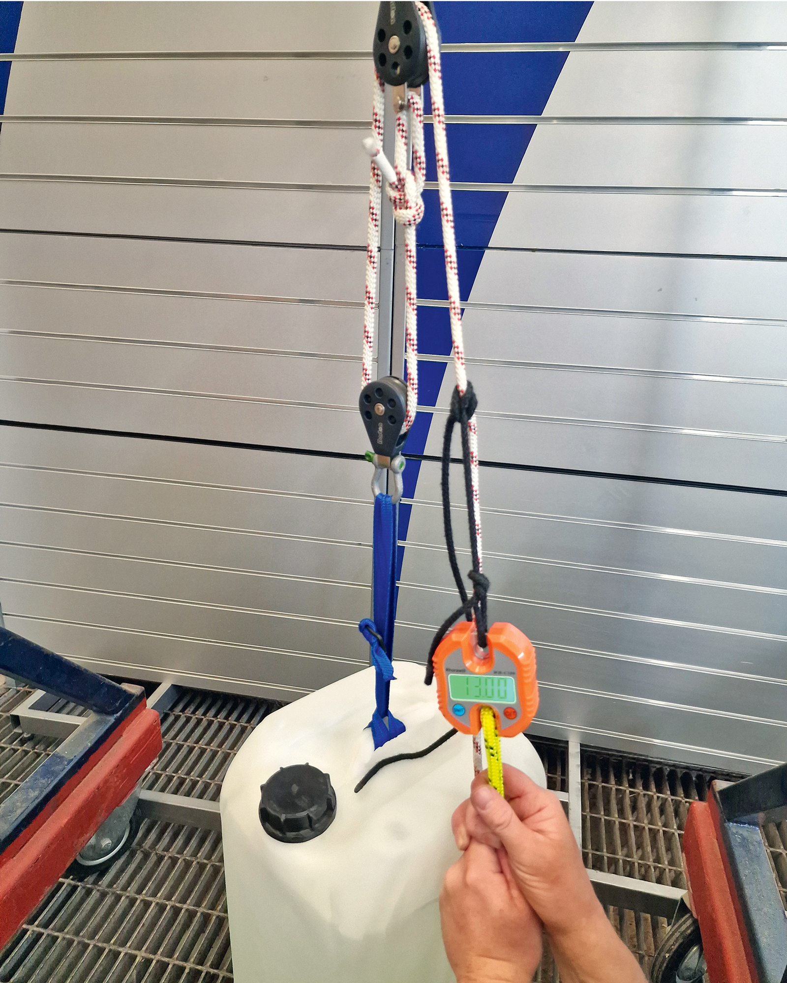 How do you know if you have enough purchase in a rigging system?