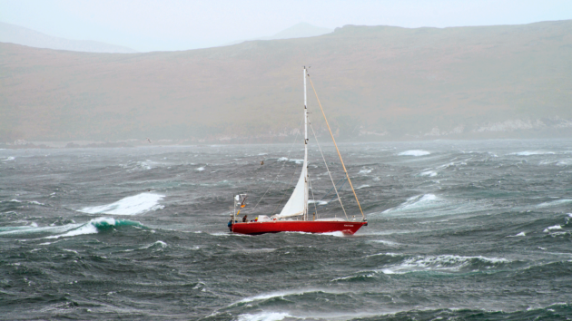 The yacht Jonathan battles through the Cape’s notoriously stormy seas