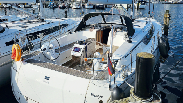 The Bavaria C46 was roomy with four separate cabins yet only had a draught of 1.75m