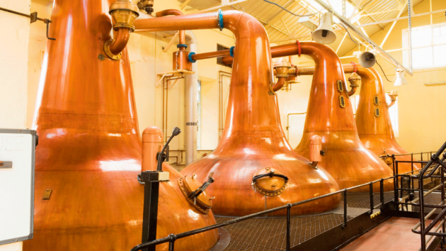 The Still Room at Highland Park whisky distillery, Orkney