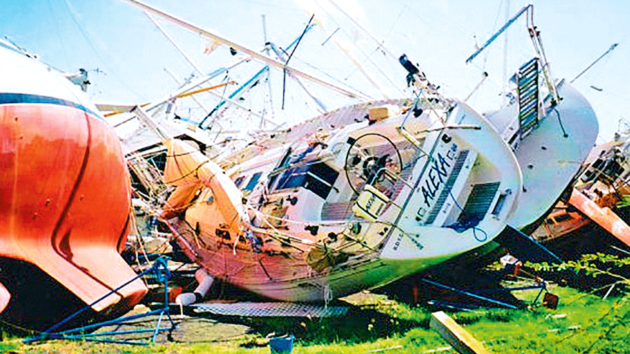 Alexa wrecked in Spice Island Marine Grenada, after Hurricane Ivan