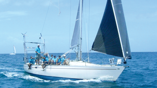 Overtaking a boat with a lot of crew and expensive sails!