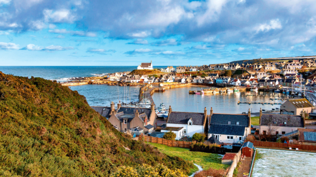 Findochty harbour is a good option for smaller boats that can take the ground