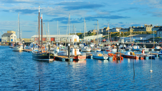 The popular marina in the harbour at Wick