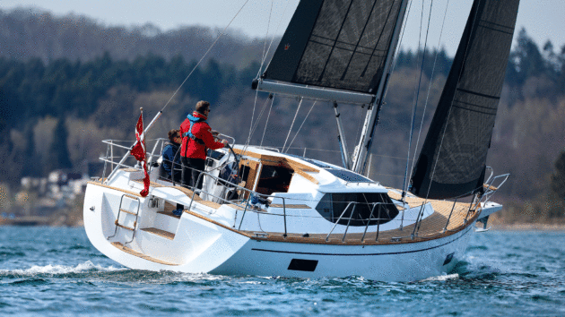 Aft look at the yacht