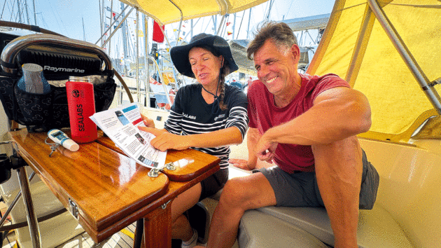 Crews are briefed by theSeaLabs team on how to collect ocean data during the crossing