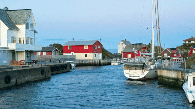 Zina hiding from the wind in Værlandet