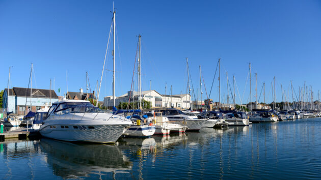 Premier Weymouth Marina with blue sky
