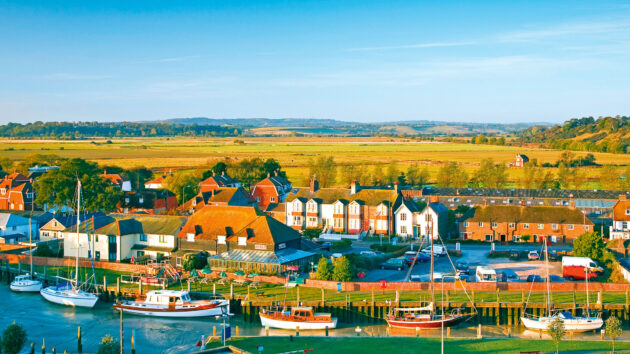 Visitor berths at Strand Quay in Rye dry to soft mud