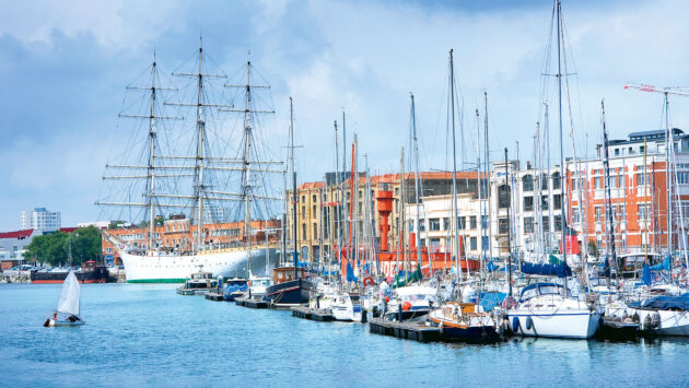 Dunkerque inner harbour, France