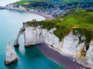 The cliffs of Etretat, Octeville sur Mer looking towards Fecamp, mirror those on the English side