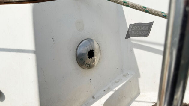 The cap on the yacht