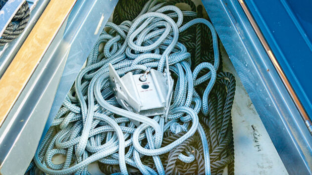 good size locker with ropes in it