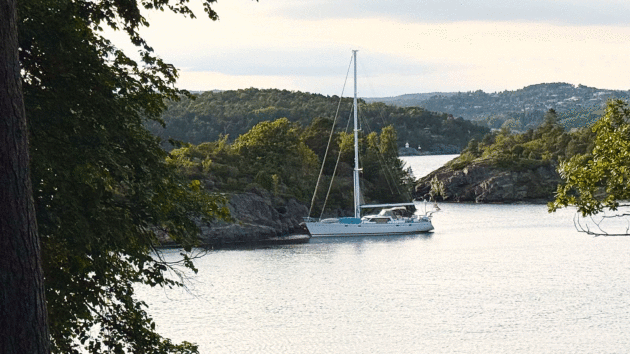Zina tied to the rocks in Kristiansand