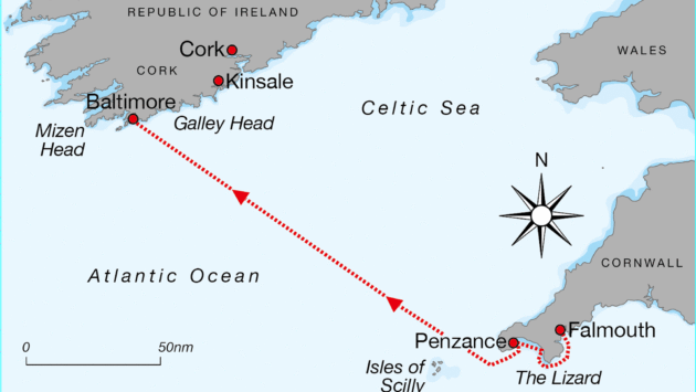 A map of the route