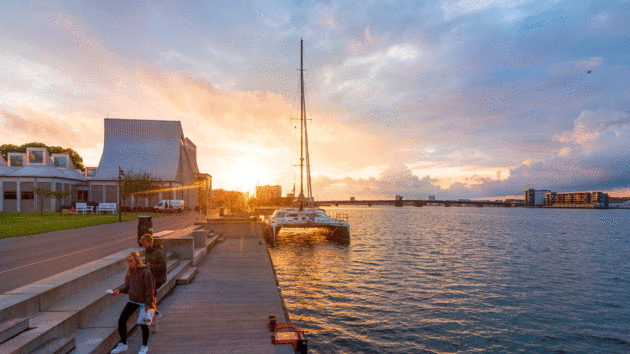 Ålborg at sunset