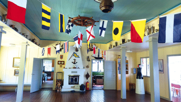 Yacht club clubhouse on the island of Granskär