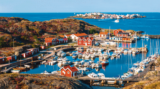 Marina at the Island of Dyrön, Bohuslän, Sweden
