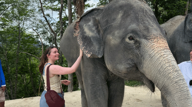 Jenny with an elephant