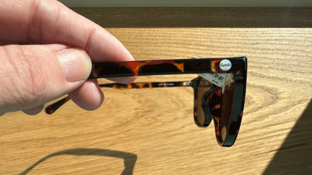 Side of the sunglasses