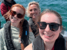 Jenny and two ladied on a RIB
