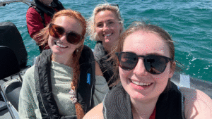 Jenny and two ladied on a RIB