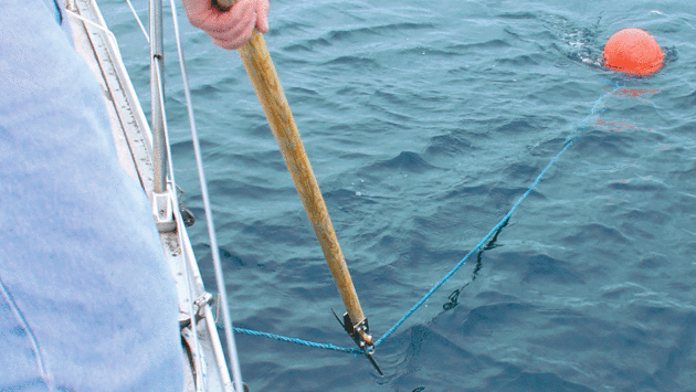 Pulling a line in the water