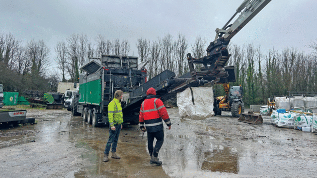 A mobile £500k biomass shredder