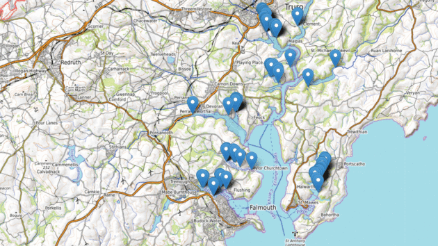 Map of abandoned boats