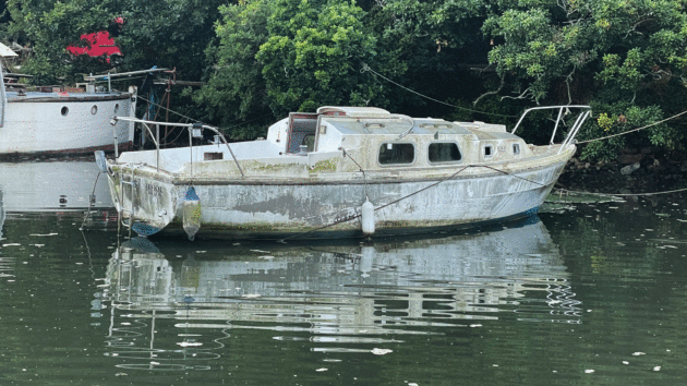 Westerly Centaur was abandoned in the Helford River