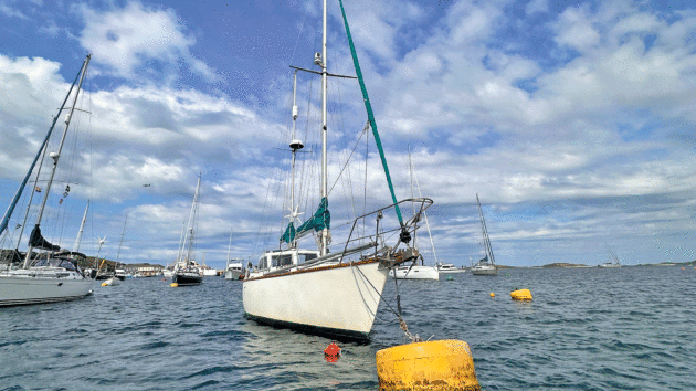 Sobek rocks quietly onthe mooring, a haven from the bedlam ashore