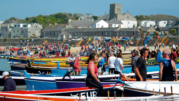 Colourful crews gather in Hughtown, St Mary’s, Isles of Scilly