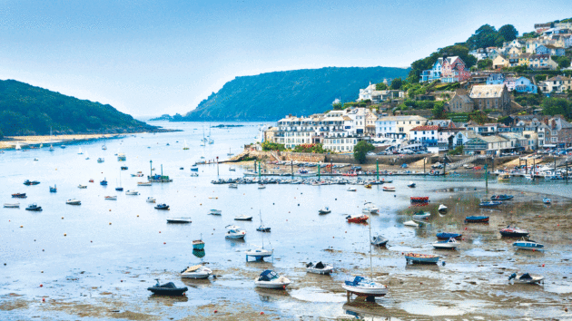 View from Snapes Point looking out to Salcombe town
