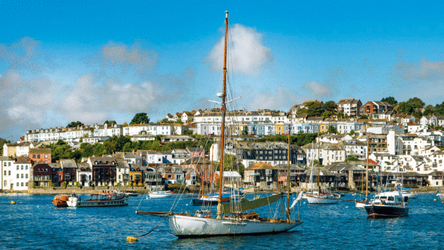 View of Falmouth from River Fal, Cornwall