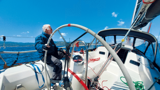 Barry McCrae at the helm