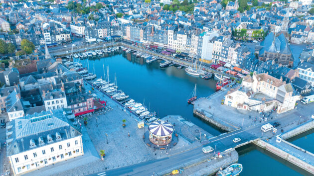 Honfleur’s old basin marina lies at the heart of a town redolent with seafaring history
