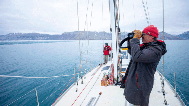 Jon Amtrup is looking for whales in Svalbard.