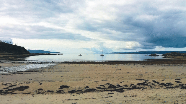 The beach at Sandaig, looking towards Eigg