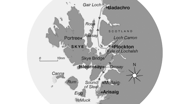 The map of the route
