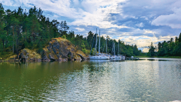 When in the Baltic...a wild Scandinavian
mooring spot